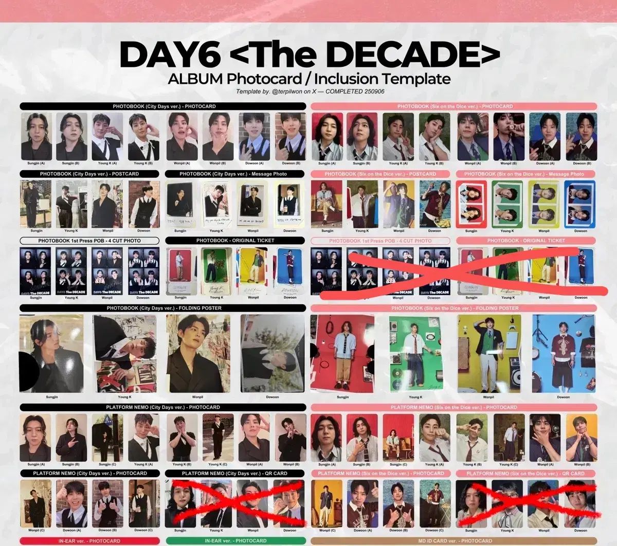 DAY6 (デイシックス) DECAYED アルバム 付属品 まとめ売り