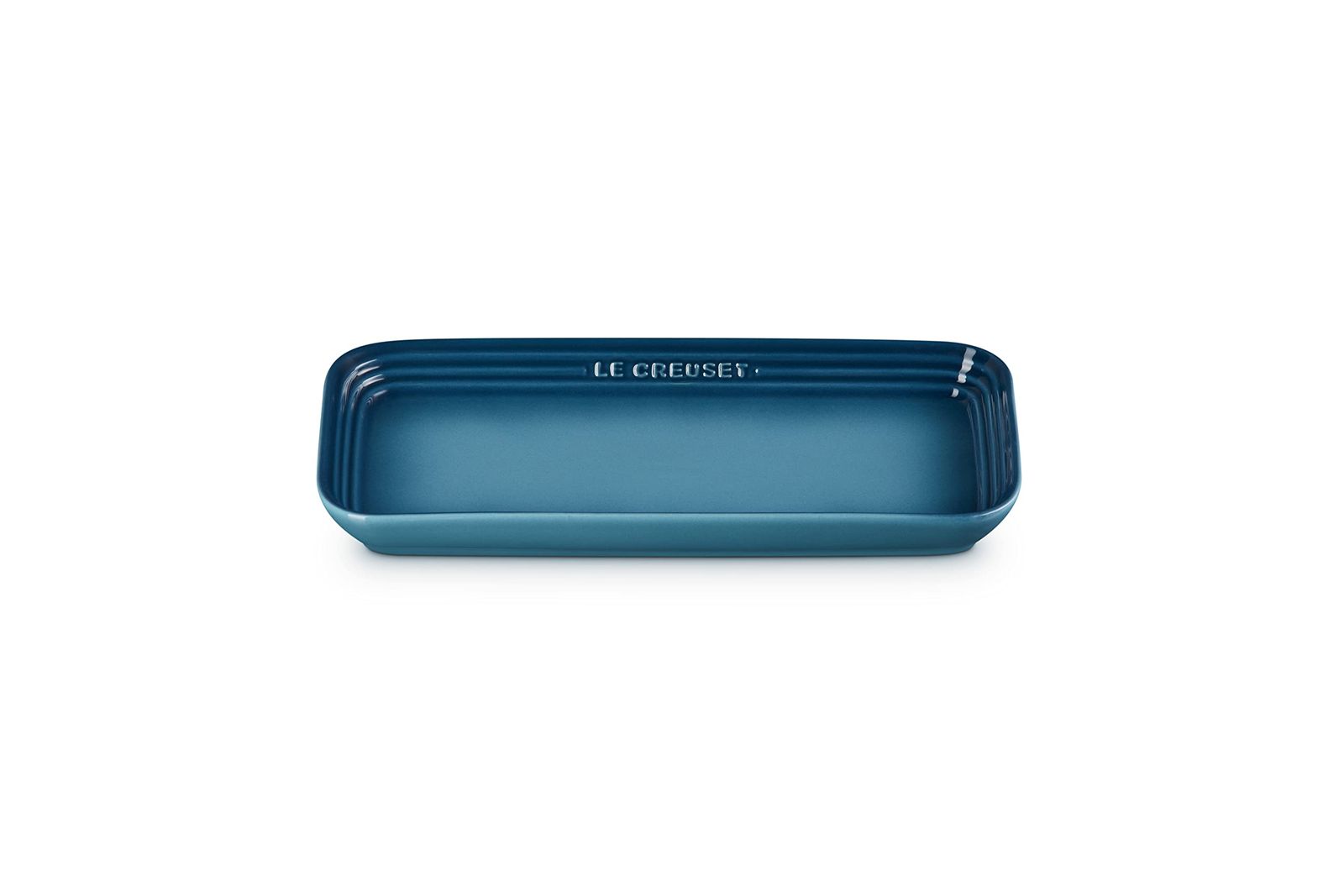 ル・クルーゼ(Le Creuset) レジェ レクタンギュラー プレート 皿 25cm マリンブルー 耐熱 耐冷 電子レンジ オーブン 食洗器 対応 オーブン皿 耐熱皿 長皿 長角皿 長方形 魚 焼き魚 【日本正規販売品】ｍａ