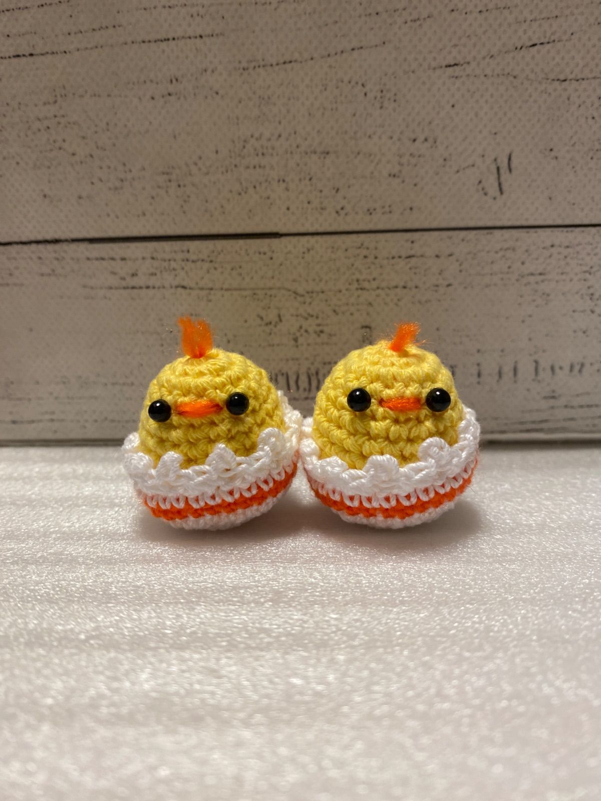 ハンドメイド あみぐるみ ぬいぐるみ ひよこ イースターエッグ - メルカリ
