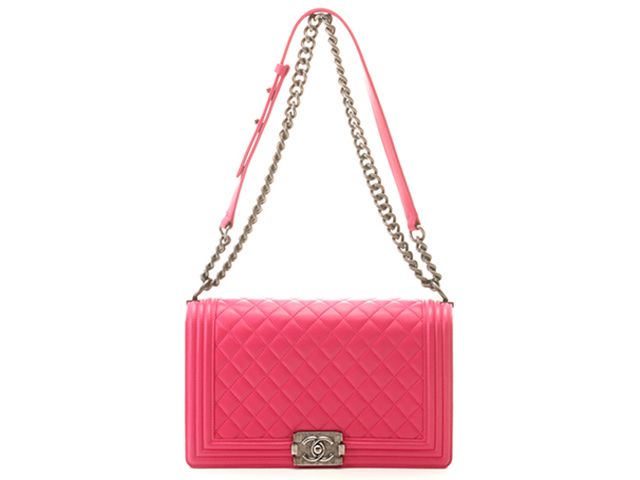 CHANEL シャネル バッグ ボーイシャネル28 マトラッセ チェーンショルダー ピンク/SV ラムスキ ﾊﾞｯｸﾞ ショルダーバッグ ラムスキン ピンク レディース【中古】