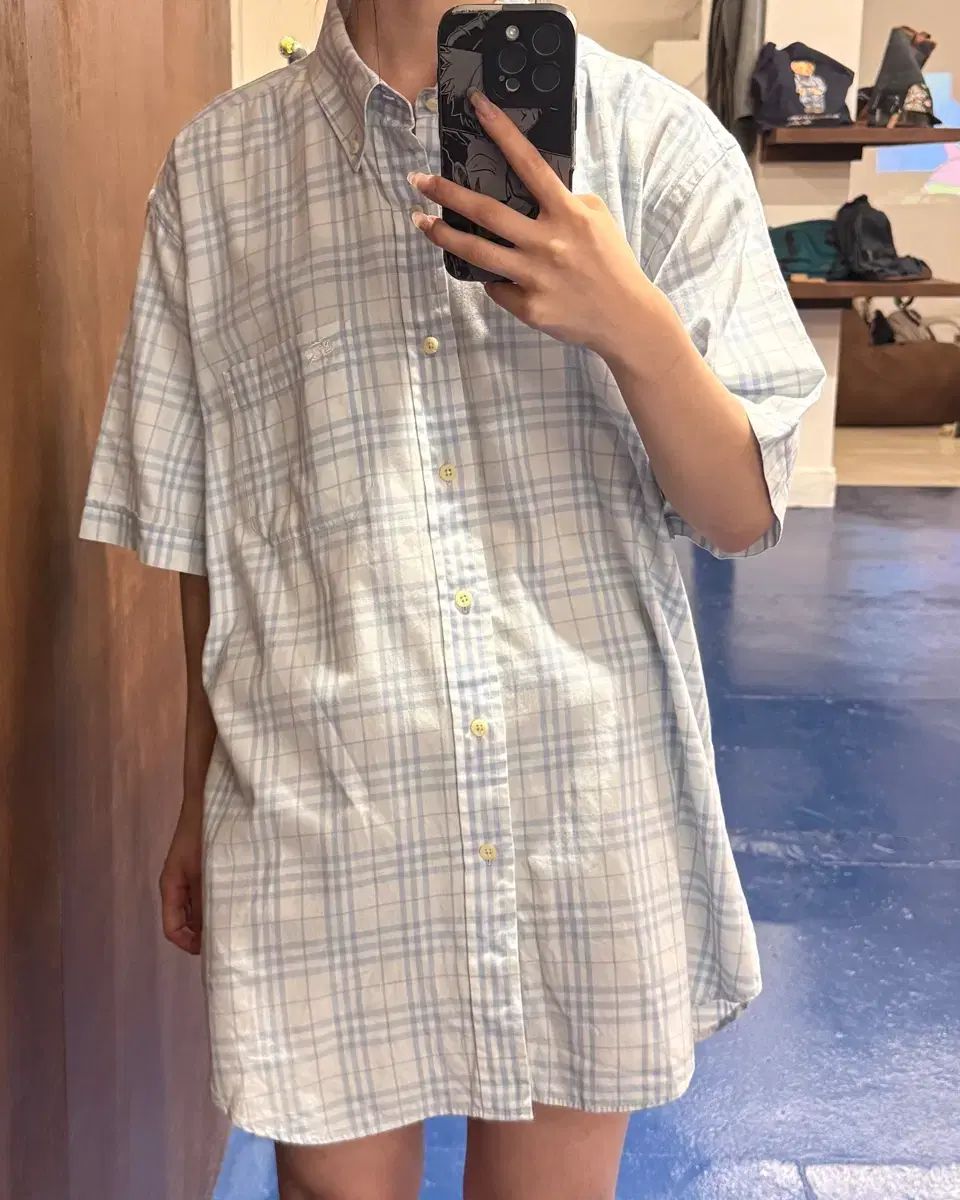 BURBERRY バーバリー スカイブルー ノヴァチェック 半袖 シャツ