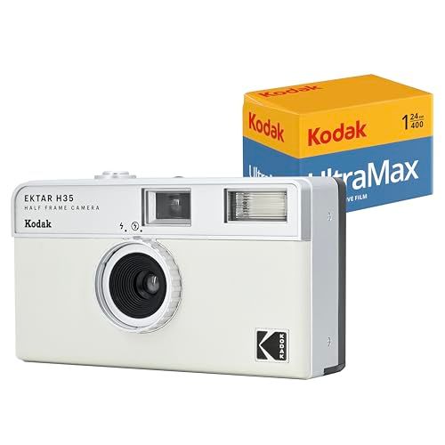 コダック(Kodak) 【国内正規品】 EKTAR H35 ハーフフレーム フィルム カメラ (オフホワイト) Kodak Ultramax 400/24EXP 35mm ロール フィルム付きバンドル★m ba731b63