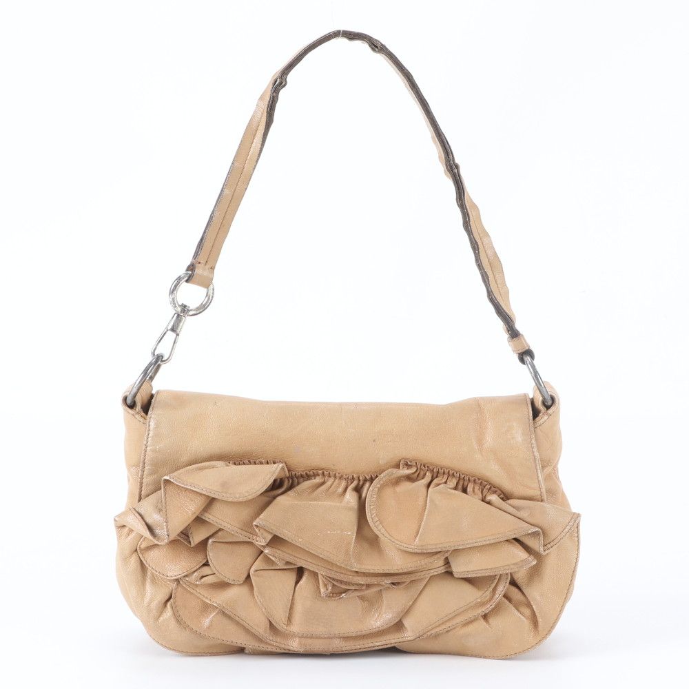 YSL イヴ サンローラン リヴゴーシュ ナジャ レザー ショルダーバッグ 肩掛け ワンショルダー レディース MNE EA11-2【中古】