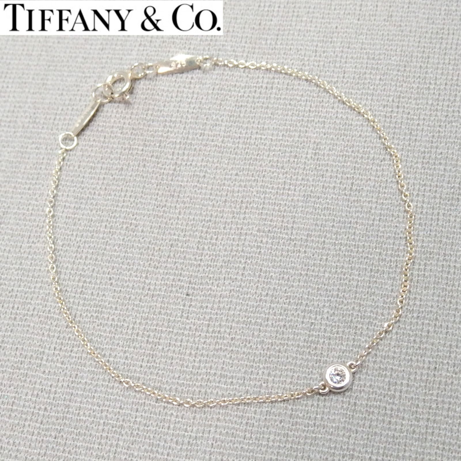 美品★TIFFANY&Co バイザヤード ダイヤモンド ブレスレット SV925 シルバー ダイヤ ティファニー★