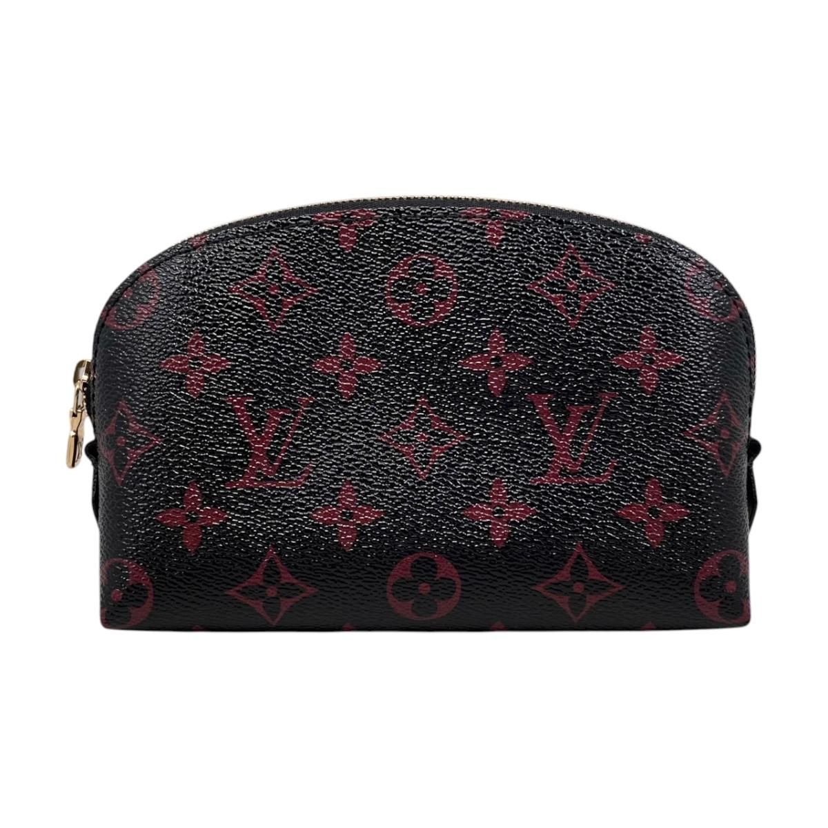 ☆ルイヴィトン ポーチ ポシェット･コスメティックPM M12593 モノグラムコーテッド ノワール ブラック レッド LOUIS VUITTON