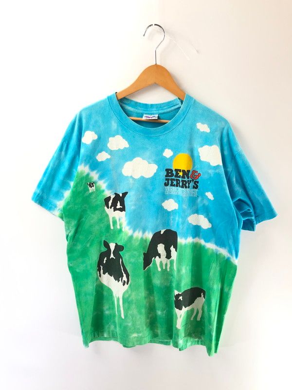 【中古品】 BEN&JERRY’S ベン＆ジェリーズ 90's LIQUID BLUE COMPANY TEE リキッド ブルー カンパニーTシャツ トップス 【146-260628-rt-16-tagh】