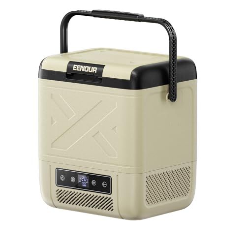 【±1℃均一冷却・フラット庫内】EENOUR 車載冷蔵庫 C20 20L -20℃?20℃ バッテリー内蔵可能 コンプレッサー式 サブ冷蔵庫 4WAY電源対応 AC100V DC12V/24V ポータブル冷蔵庫 電池 コードレス式 急速冷凍 75ba5504