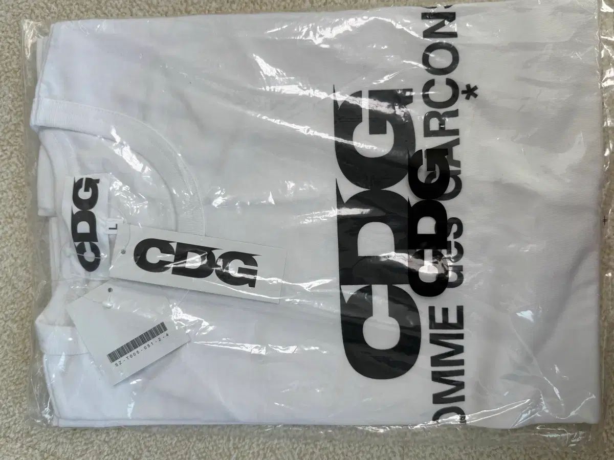 コム・デ・ギャルソン CDG ロゴ 半袖 Tシャツ 白 L