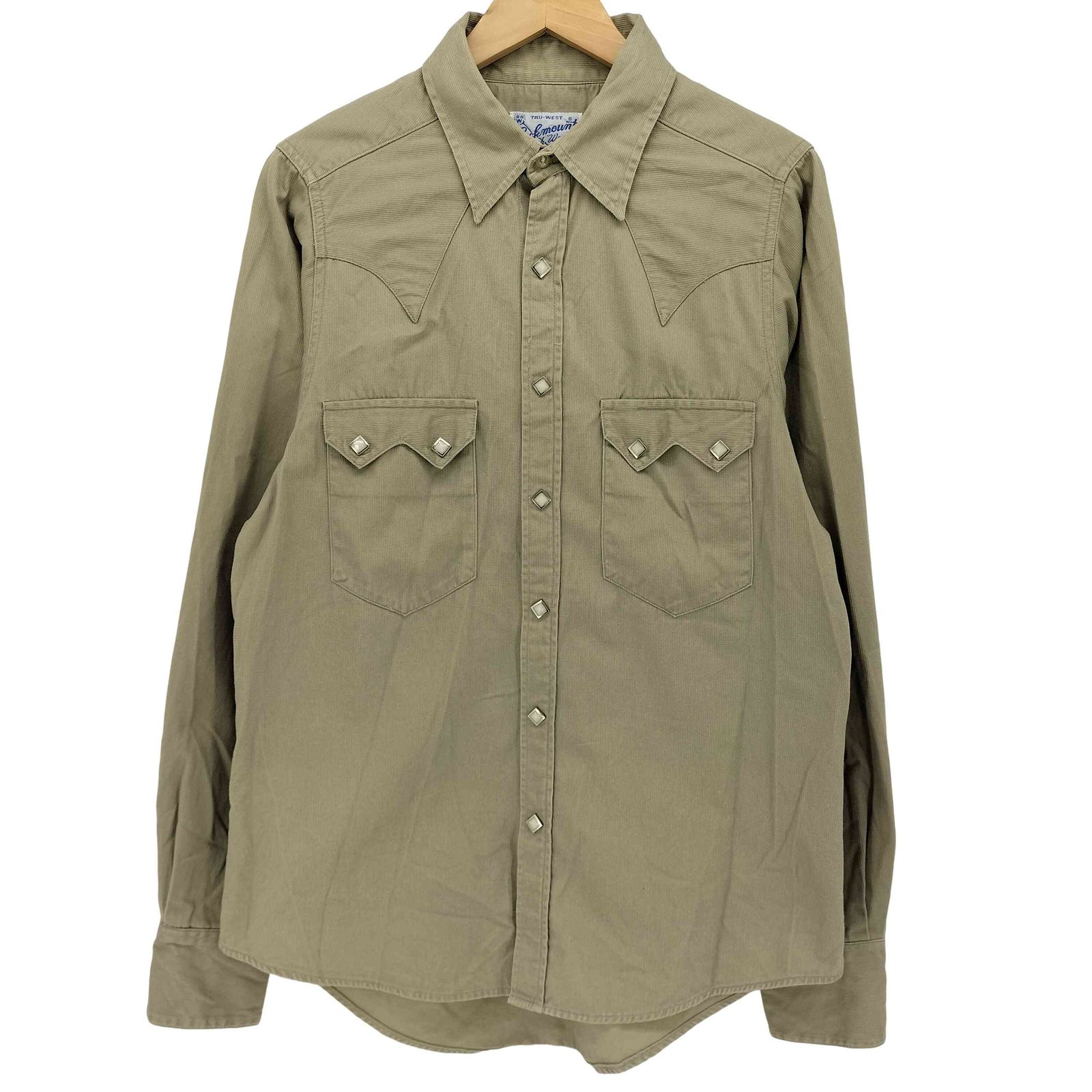 ロックマウント ROCK MOUNT 80-90s USA製 スクエア スナップボタン L/S
