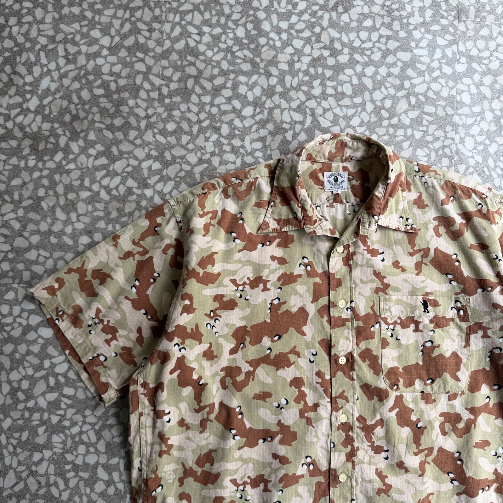 [ Archive アーカイブ Y2K ] A Bathing Ape / 90’s- camo ss shirt エイプ　サルカモ　90年代　シャツ　半袖　迷彩　ストリート　NIGO　裏原