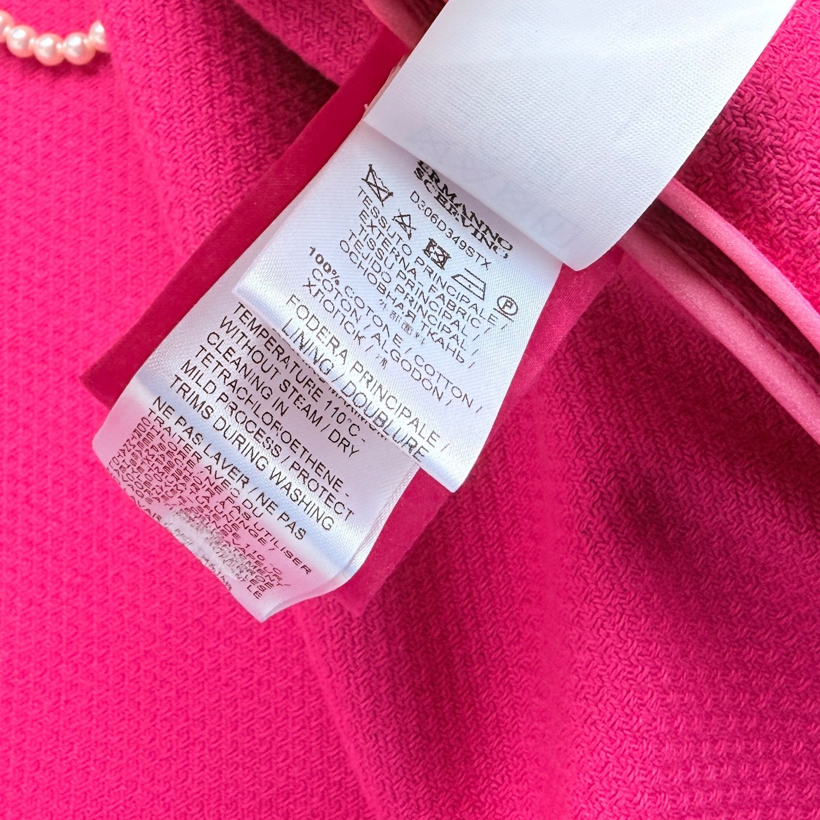 ERMANNO SCERVINO 100%cotton 宝石ボタン コート M相当 used。セレブ