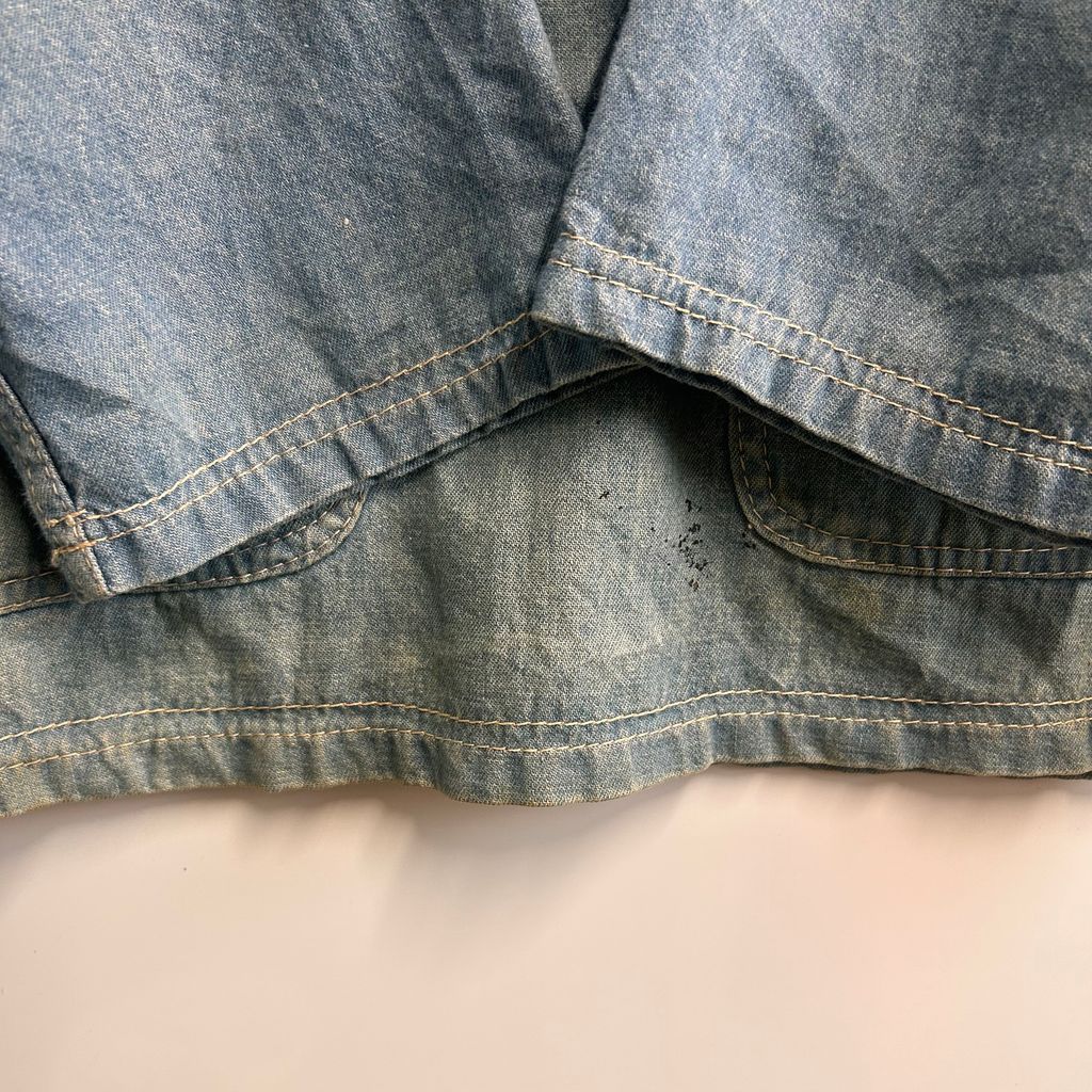 vintage 70s~ JPS John Player Special デニムプルオーバージャケット デニムシャツ 青 ブルー SIZE L NO.T767