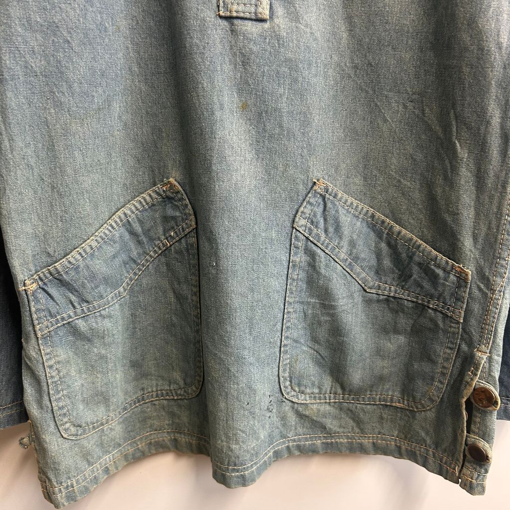 vintage 70s~ JPS John Player Special デニムプルオーバージャケット デニムシャツ 青 ブルー SIZE L NO.T767