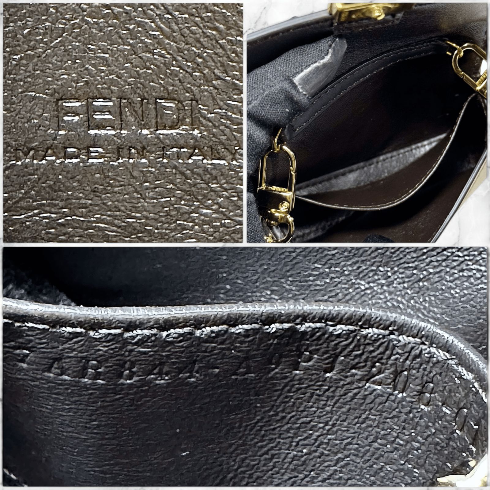 希少 FENDI フェンディ ペカン ナノバケット ポーチ チャーム チェーン