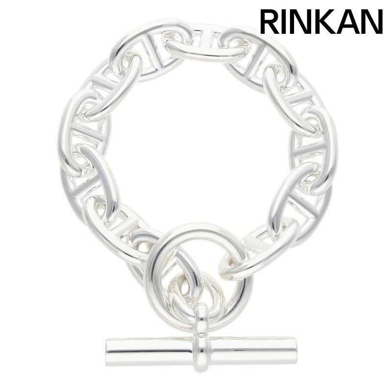 エルメス Chaine d'Ancre TGM シェーヌダンクルTGMシルバーブレスレット メンズ 12LINK