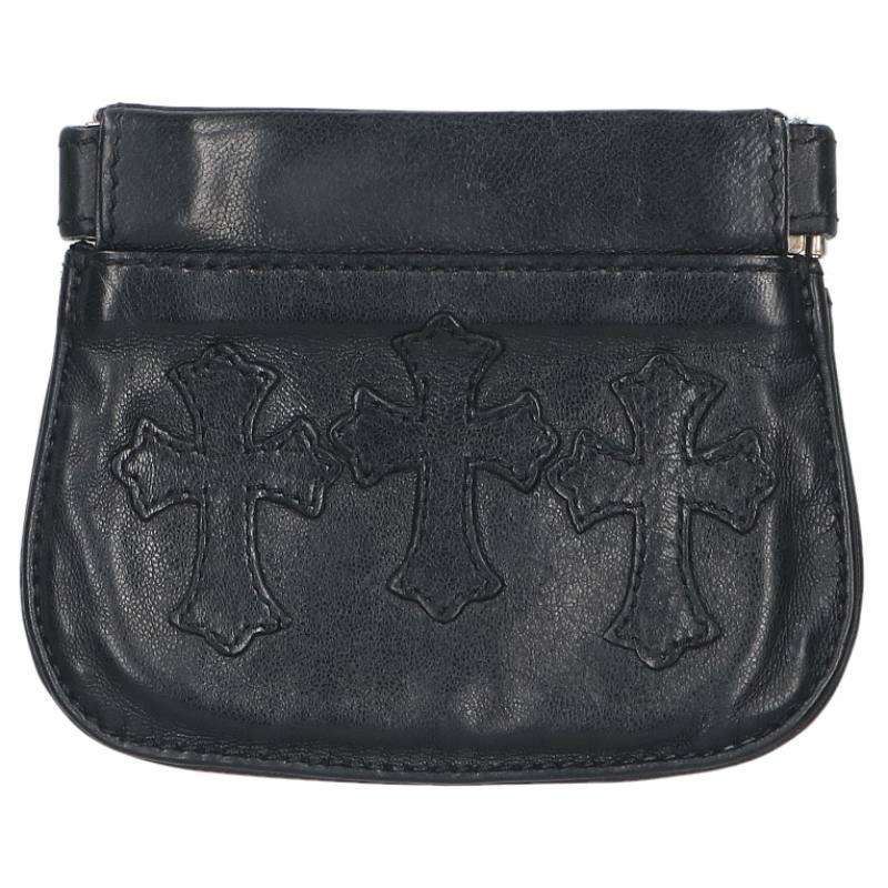 クロムハーツ COIN PURSE クロスパッチ付きレザーコインケース メンズ クロムハーツ COIN PURSE クロスパッチ付きレザーコインケース メンズ
