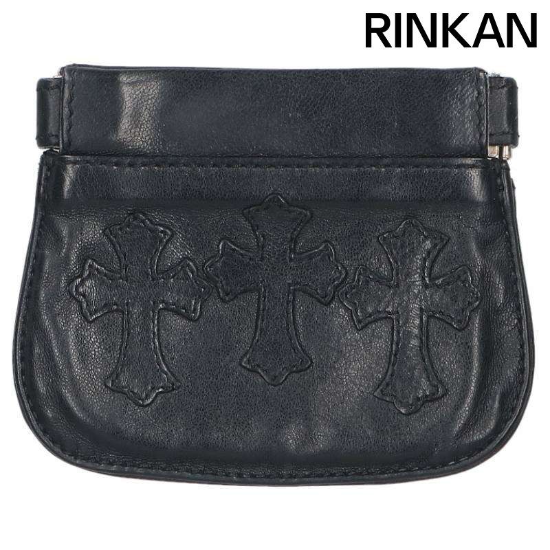 クロムハーツ COIN PURSE クロスパッチ付きレザーコインケース メンズ