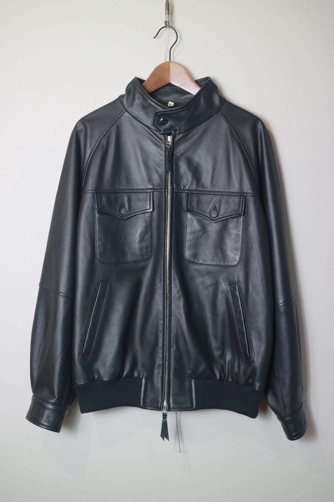 CCU STAND COLLAR BLOUSON シーシーユー スタンドカラーブルゾン レザージャケット ブラック 2