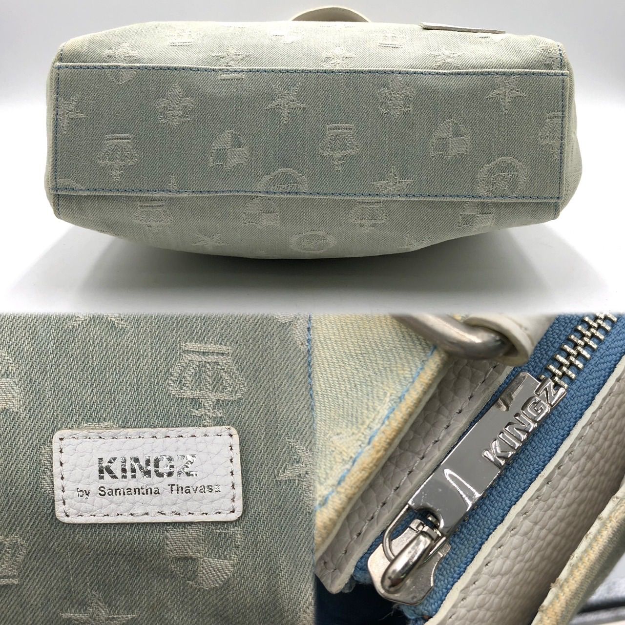 KINGS キングズ トートバッグ デニム キャンバス ライトブルー 中古