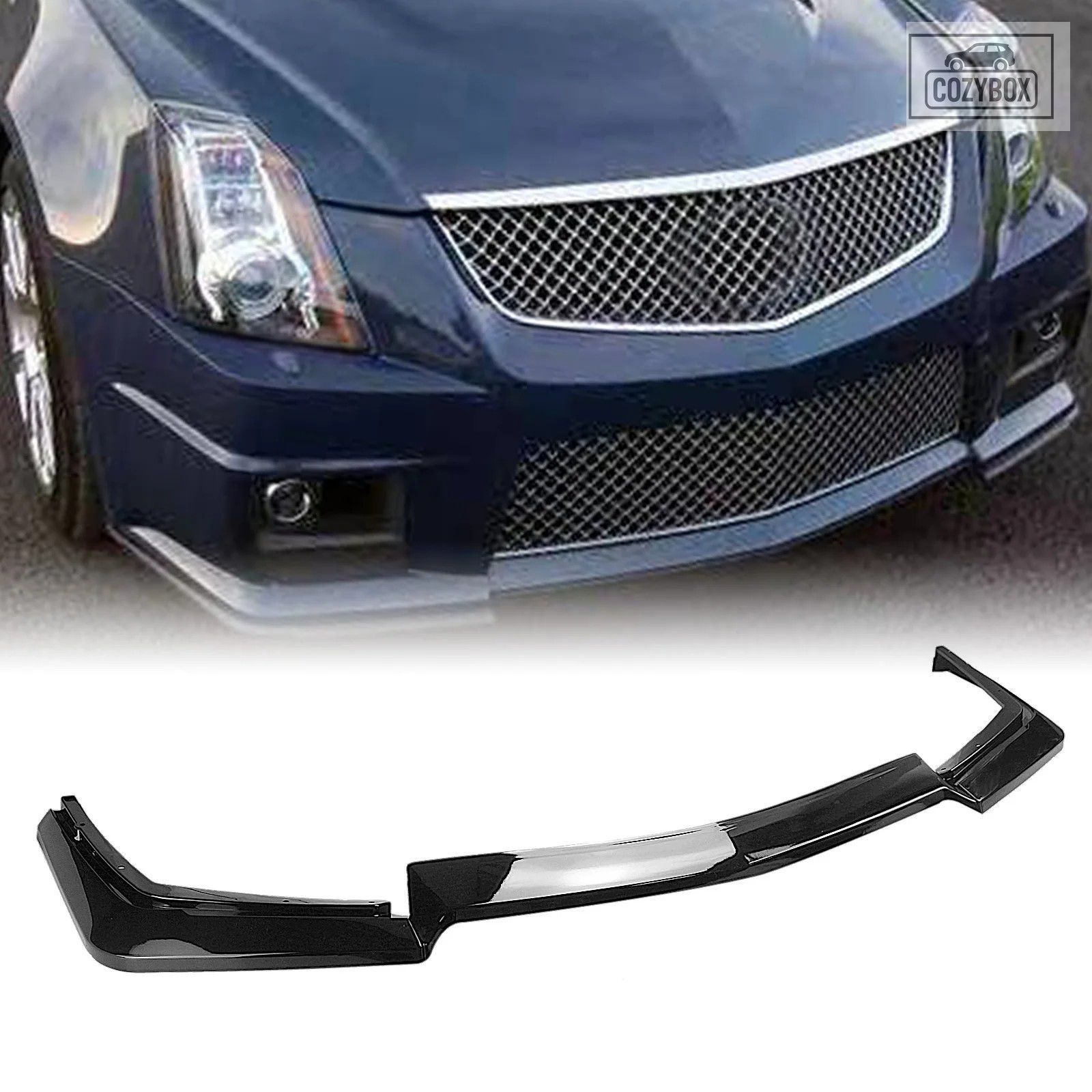 キャデラック CTS-V 2009 - 15 フロント バンパー スポイラーリップ / カーボンルック