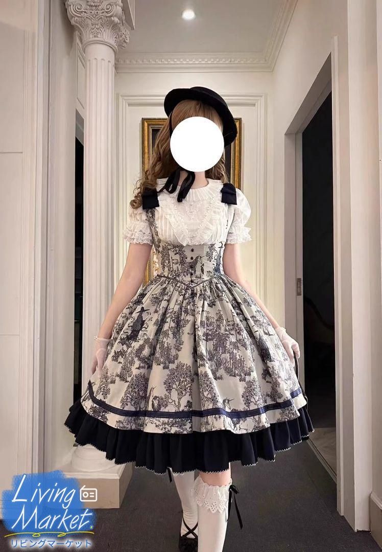 豪華姫系 lolita 可愛 レトロ風 オリジナル 洋服 ロリータ ワンピース 美しい刺繍 ワンピース ゴスロリ風 キャラクター衣装 学園祭用 文化祭用 舞台演出用 日常着 プレゼント用 レディース用CS628P129