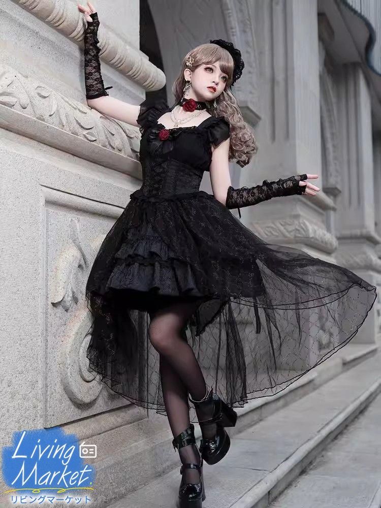 豪華姫系 lolita 可愛 レトロ風 オリジナル 洋服 ロリータ ワンピース 美しい刺繍 ワンピース ゴスロリ風 キャラクター衣装 学園祭用 文化祭用 舞台演出用 日常着 プレゼント用 レディース用CS628P141