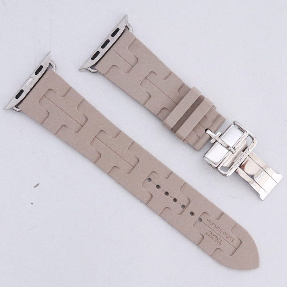 HERMES Apple Watch 46mmケース用 シンプルトゥール ラバーストラップ キリム ベトン グレージュ H0002611JGP 32,825円