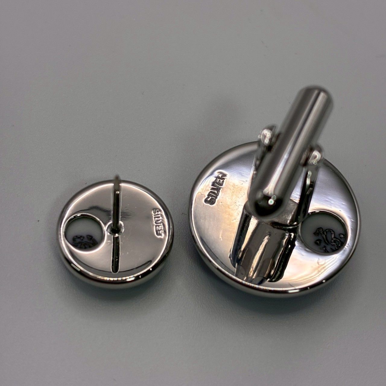 美品】源右衛門窯 カフス ネクタイピン セット 有田焼 SILVER刻印 陶器