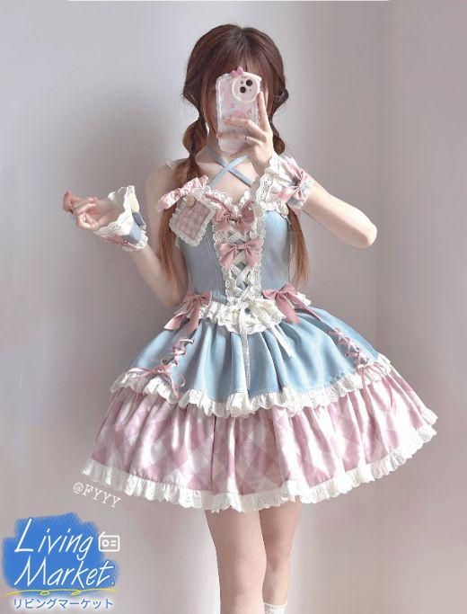 豪華姫系 lolita 可愛 レトロ風 オリジナル 洋服 ロリータ ワンピース 美しい刺繍 ワンピース ゴスロリ風 キャラクター衣装 学園祭用 文化祭用 舞台演出用 日常着 プレゼント用 レディース用CS628P095