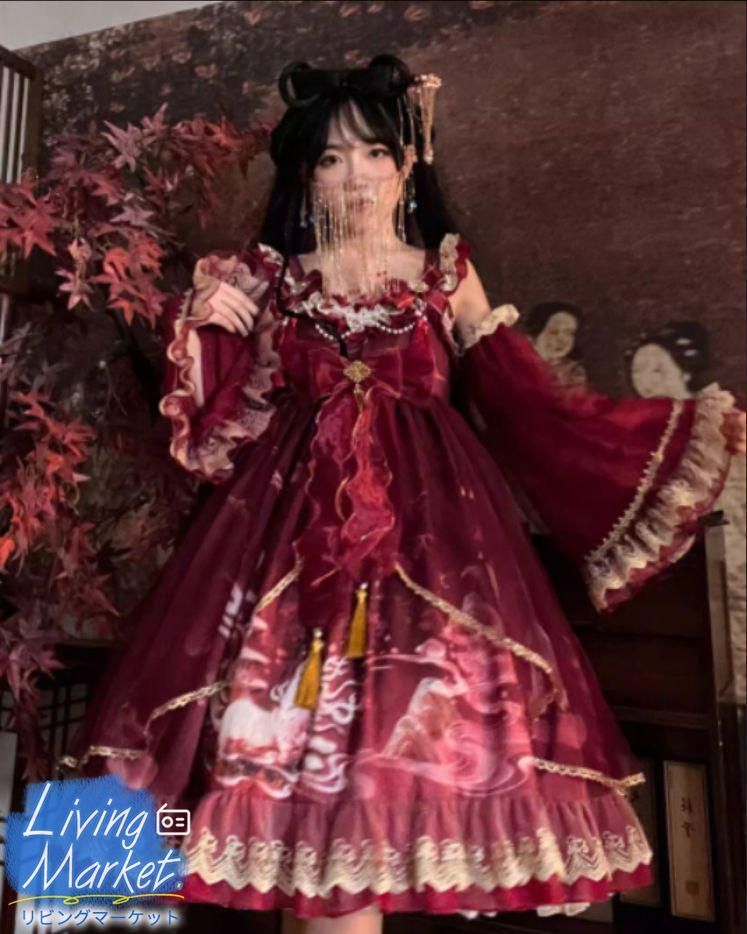 豪華姫系 lolita 可愛 レトロ風 オリジナル jsk ロリータ ワンピース 美しい刺繍 ワンピース ゴスロリ風 キャラクター衣装 学園祭用 文化祭用 舞台演出用 日常着 プレゼント用 レディース用CS628P161