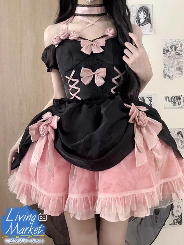 豪華姫系 lolita 可愛 レトロ風 オリジナル 洋服 ロリータ ワンピース 美しい刺繍 ワンピース ゴスロリ風 キャラクター衣装 学園祭用 文化祭用 舞台演出用 日常着 プレゼント用 レディース用CS628P120