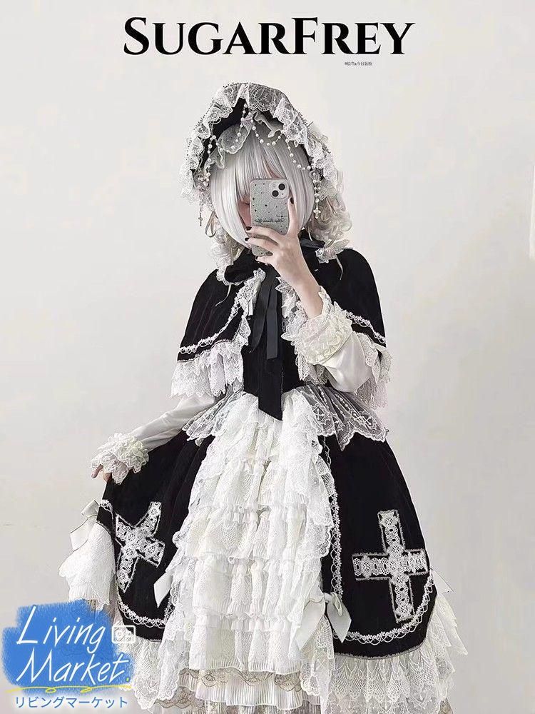 豪華姫系 lolita 可愛 レトロ風 オリジナル 洋服 ロリータ ワンピース 美しい刺繍 ワンピース ゴスロリ風 キャラクター衣装 学園祭用 文化祭用 舞台演出用 日常着 プレゼント用 レディース用CS628P132