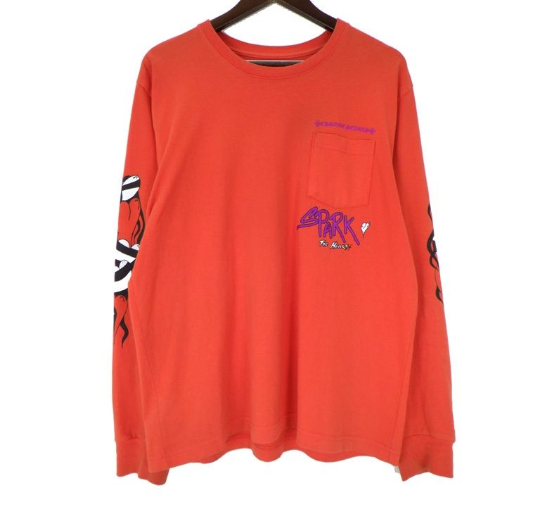 クロムハーツ CHROME HEARTS × マッティボーイ MATTY BOY 【 PPO SPARK THE HEART LS TEE 】 スパークザハート プリント ロングスリーブ 長袖 カットソー　51236