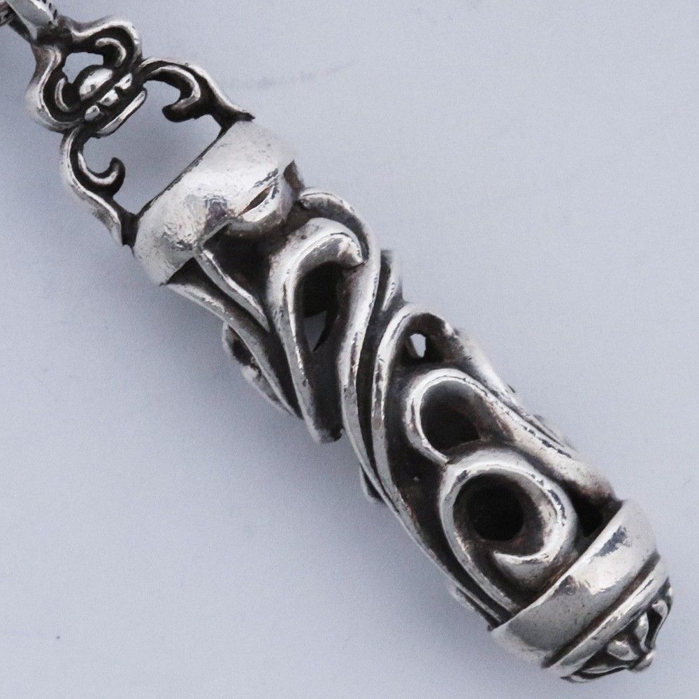 CHROME HEARTS オールド ローラースクロール レザーブレード ブラック