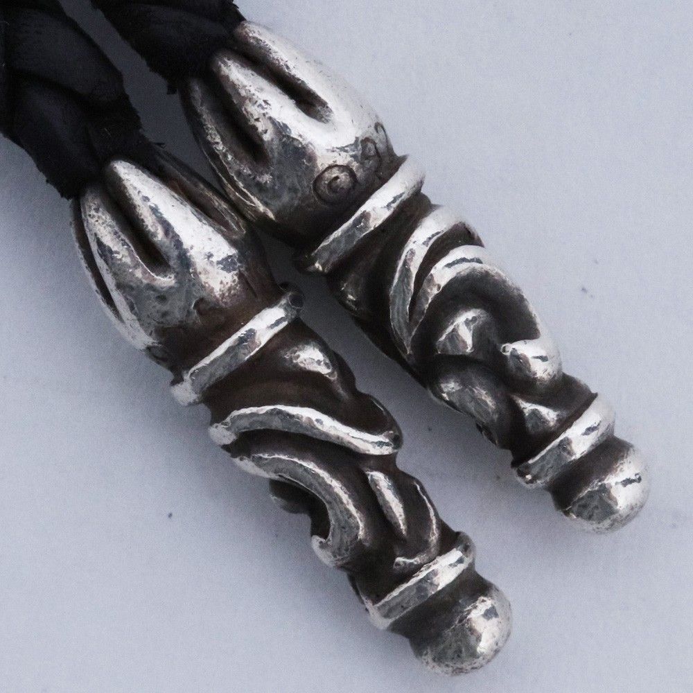 CHROME HEARTS オールド ローラースクロール レザーブレード ブラック