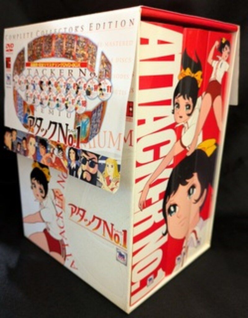 アニメDVD 初回版)アタックNo.1 プレミアムDVDコンプリートコレクション　※帯イタミ、折れ/ブックレットイタミ、スレ/年表、ディスク説明書イタミ/BOXイタミ、汚れ、ヤケ、シミ有