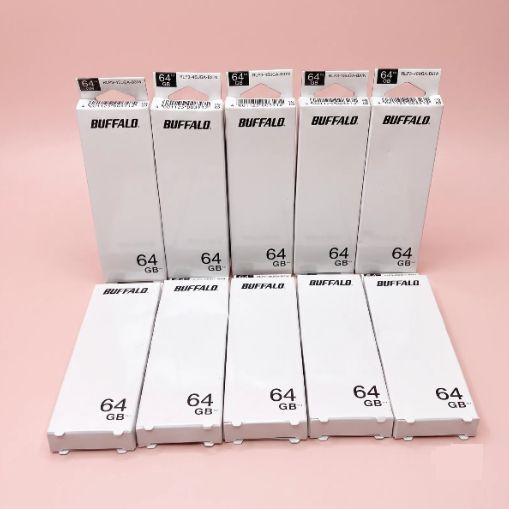 <ナ>【10本セット】バッファロー USBメモリー 64GB 　RUF3-K64GA-BK/N