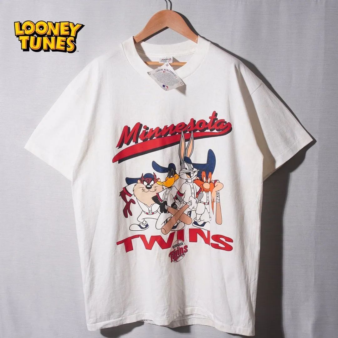 デッドストック】 90s USA製 MLB TWINS ルーニーテューンズ Looney