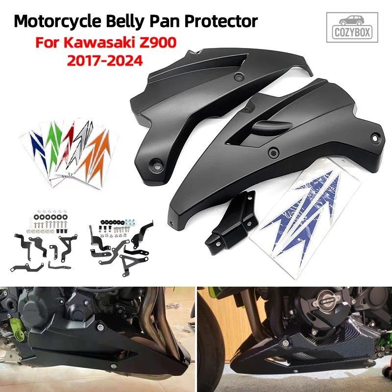 カワサキ 2017-2024 ベリーパン プロテクター オートバイエンジン スポイラー ボト