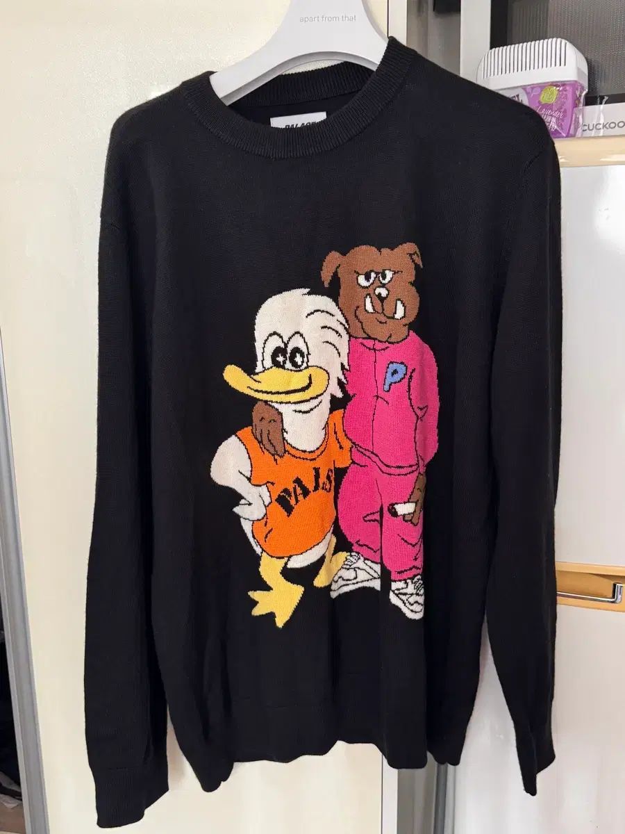 パレス ドッグ アンド ダック ニット ブラック - 22SS