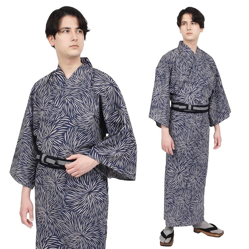 新品】 [Fuuka] 旅館浴衣 帯 2点 セット 男女兼用 温泉 浴衣 リネン 色