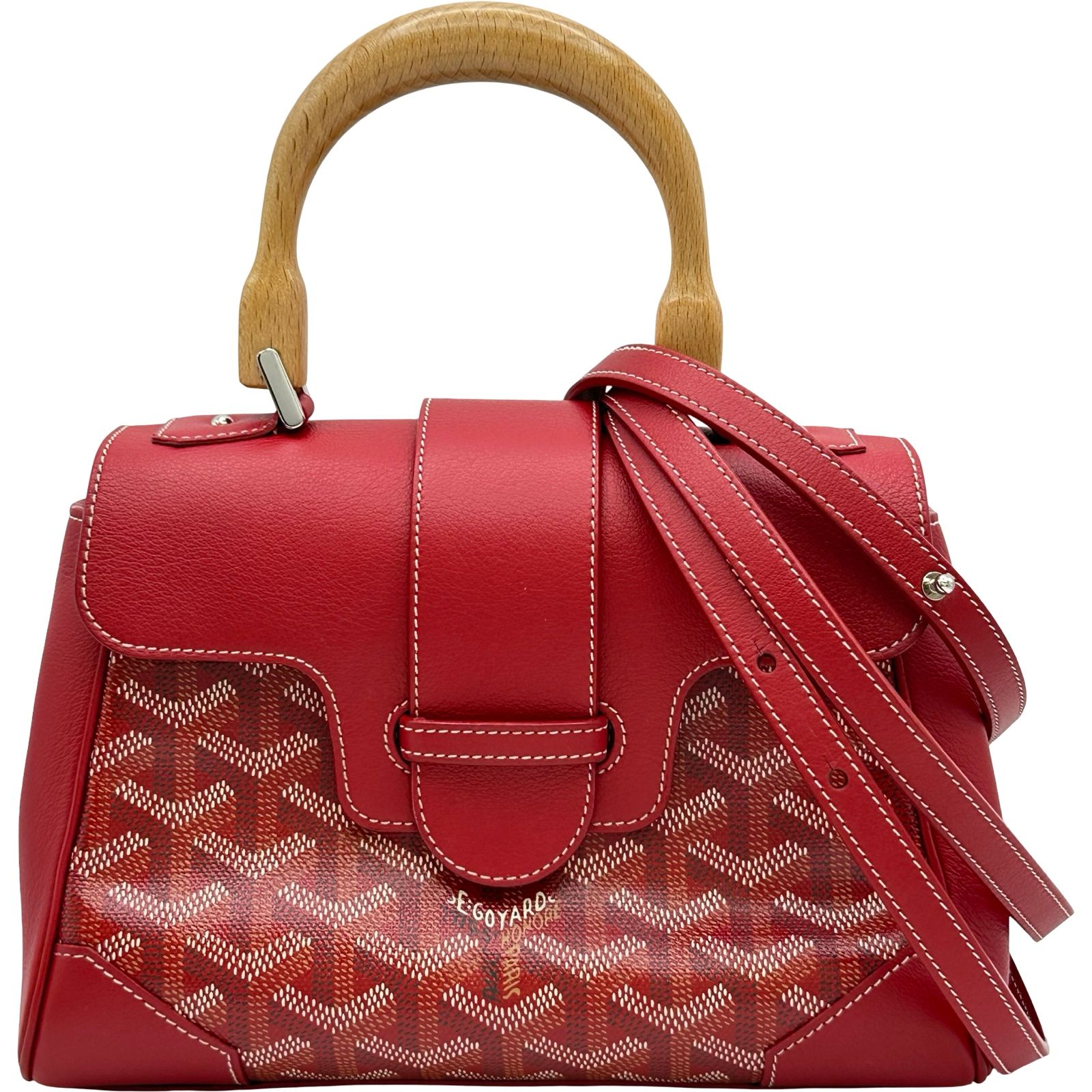 ゴヤール GOYARD サイゴンミニ レッド ゴヤールディン・キャンバス レディース ショルダーバッグ