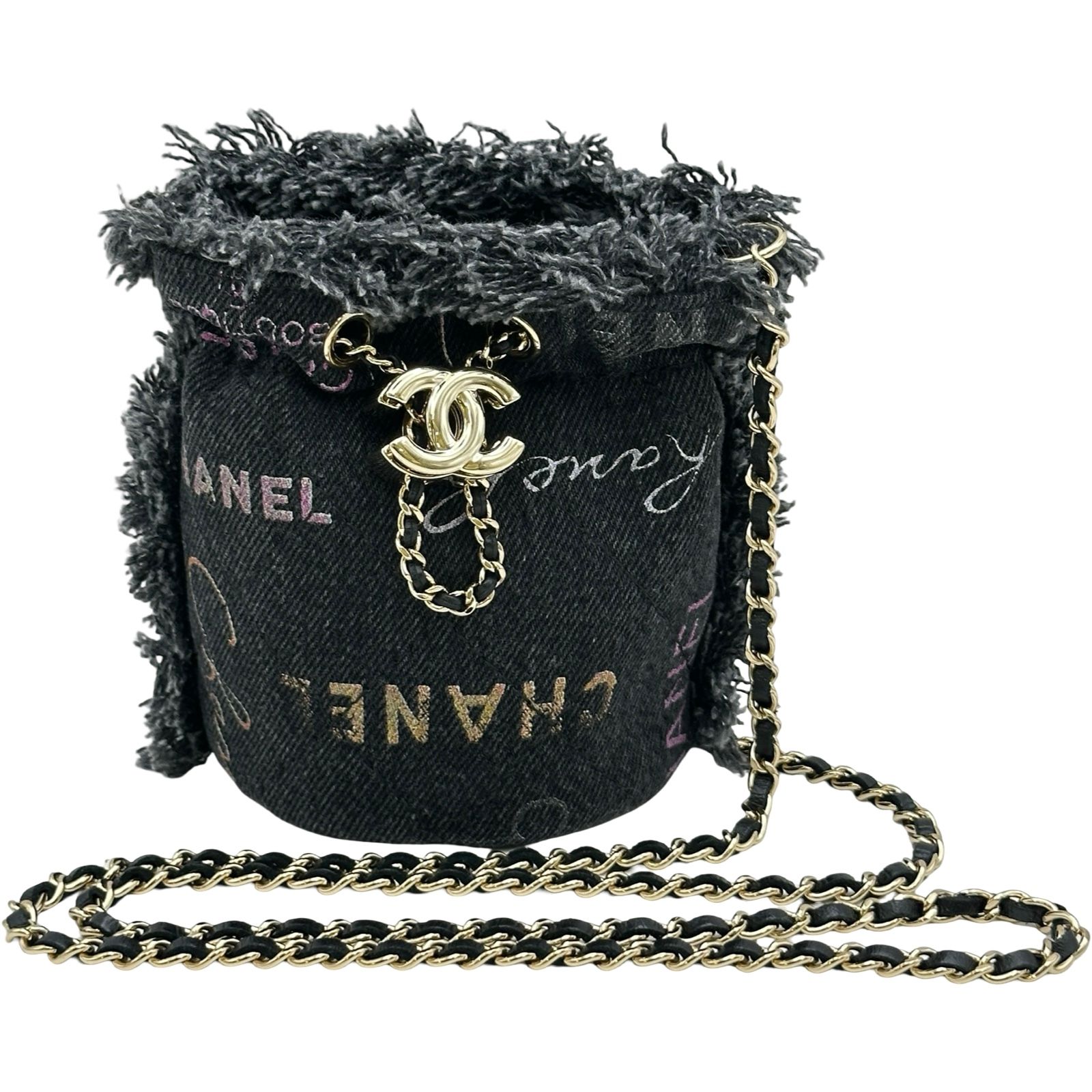 シャネル CHANEL ミニ チェーンバケットバッグ AP2603 32番台 ブラック