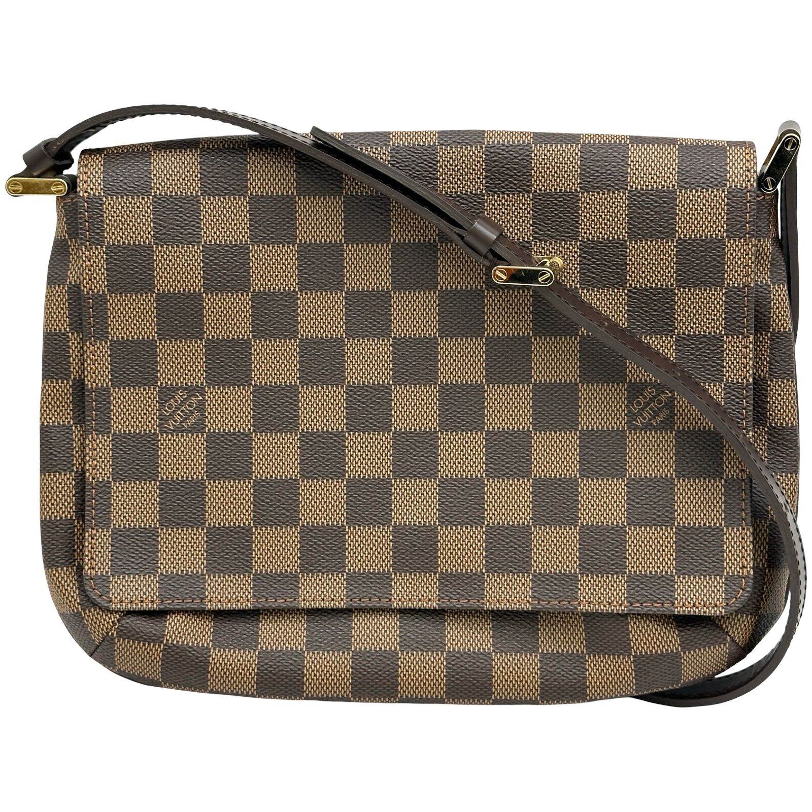 ルイ・ヴィトン LOUIS VUITTON ミュゼット・タンゴ ショート N51255 ブラウン ダミエ・エベヌ レディース ショルダーバッグ