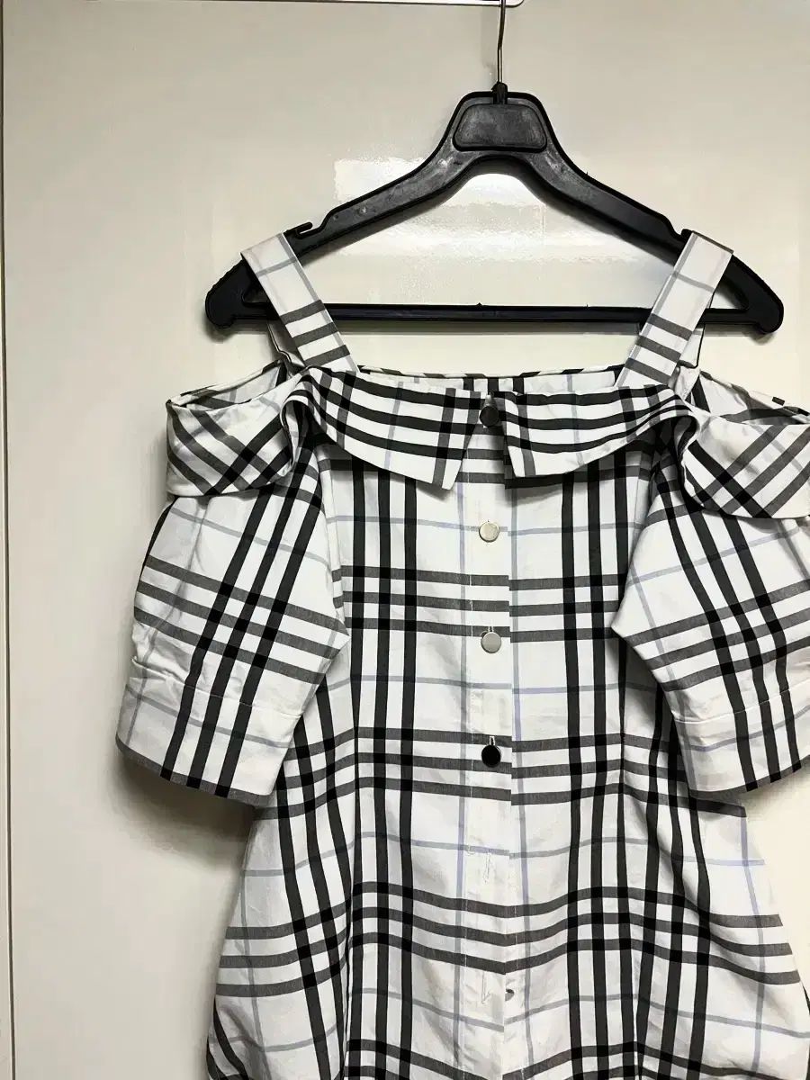 エゴイスト CHECK オフショルダー ブラウス シャカシャカ素材 半袖 Kitsch ピンター y2k