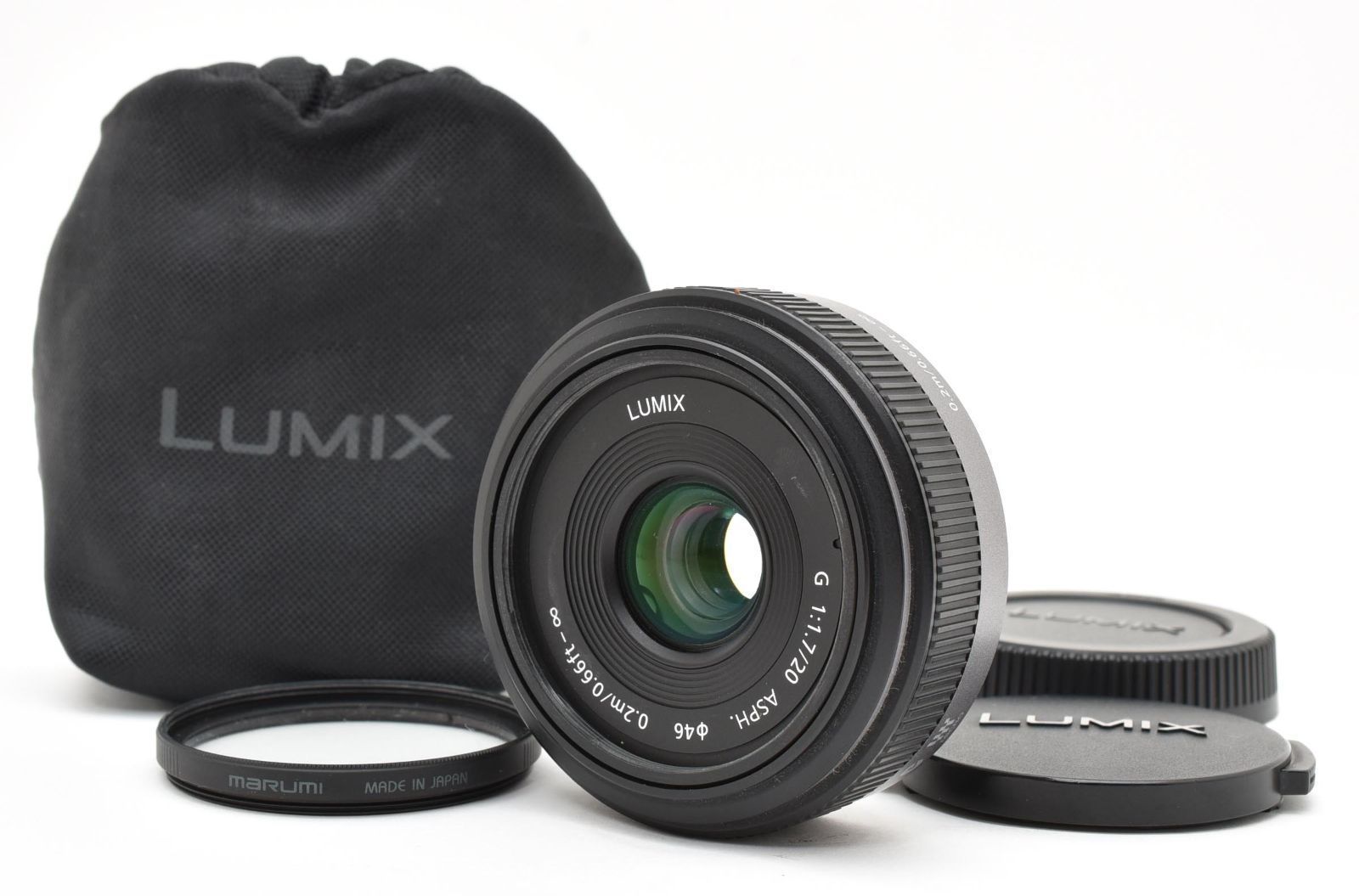 F12[8065]☆新品級☆ パナソニック Panasonic LUMIX G 20mm F1.7 ASPH