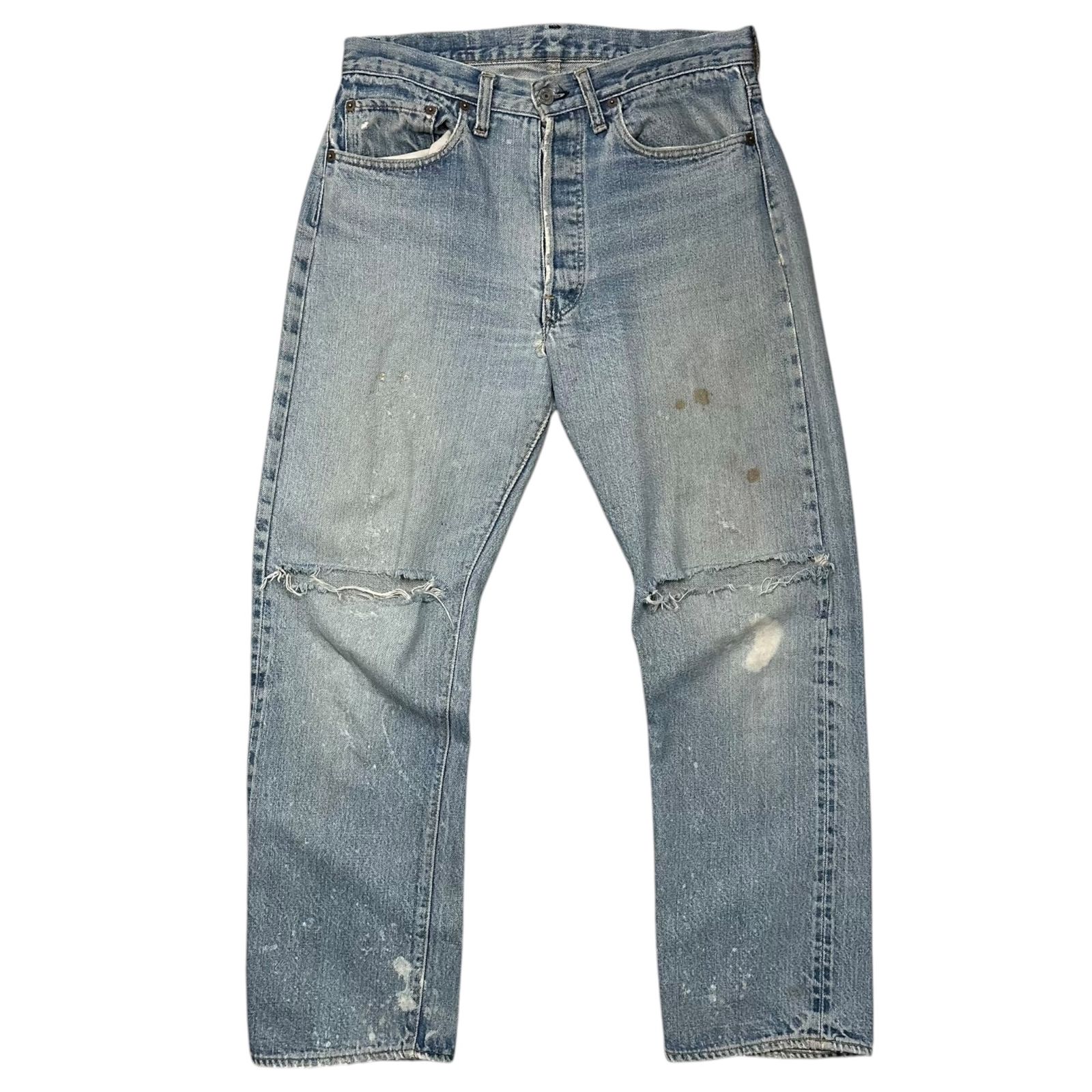 Levi's(リーバイス) 1973～1976's 501 Early 66 Model Vintage Denim Pants 66前期 ヴィンテージ デニム パンツ 実寸約W32 ライトインディゴ 70's 70年代 赤耳 ボタン裏6 66シングル