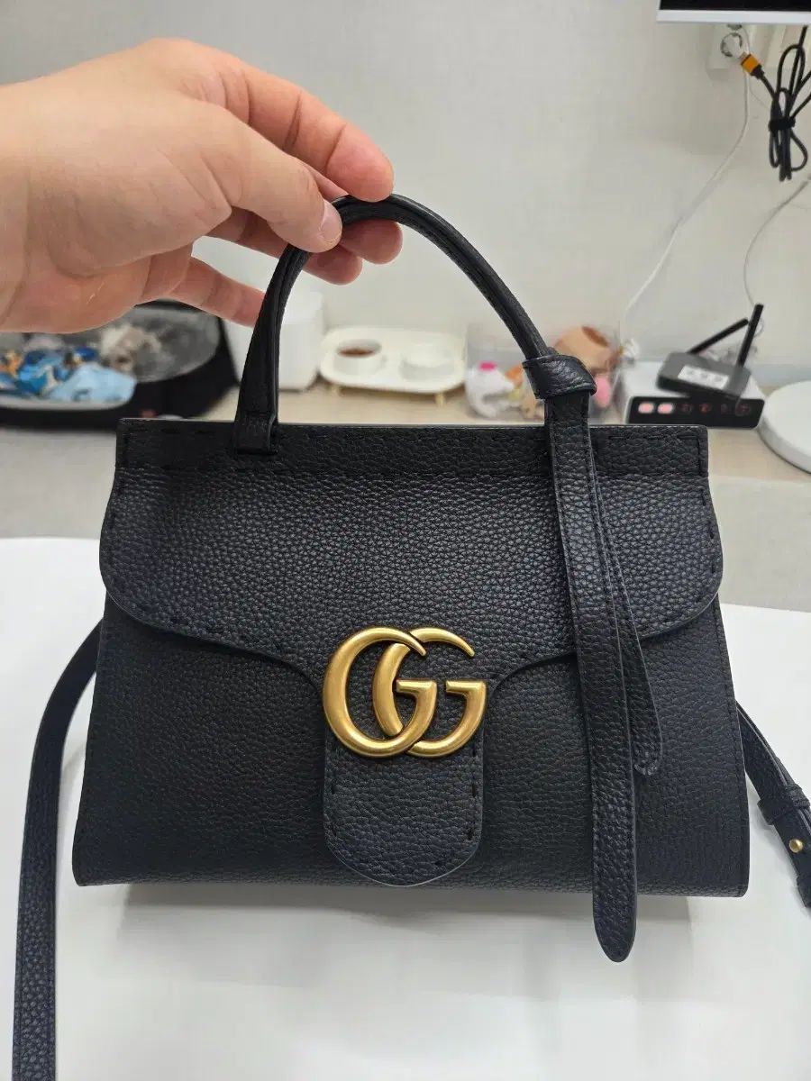 グッチ マーモント GG ミニ トップハンドルバッグ