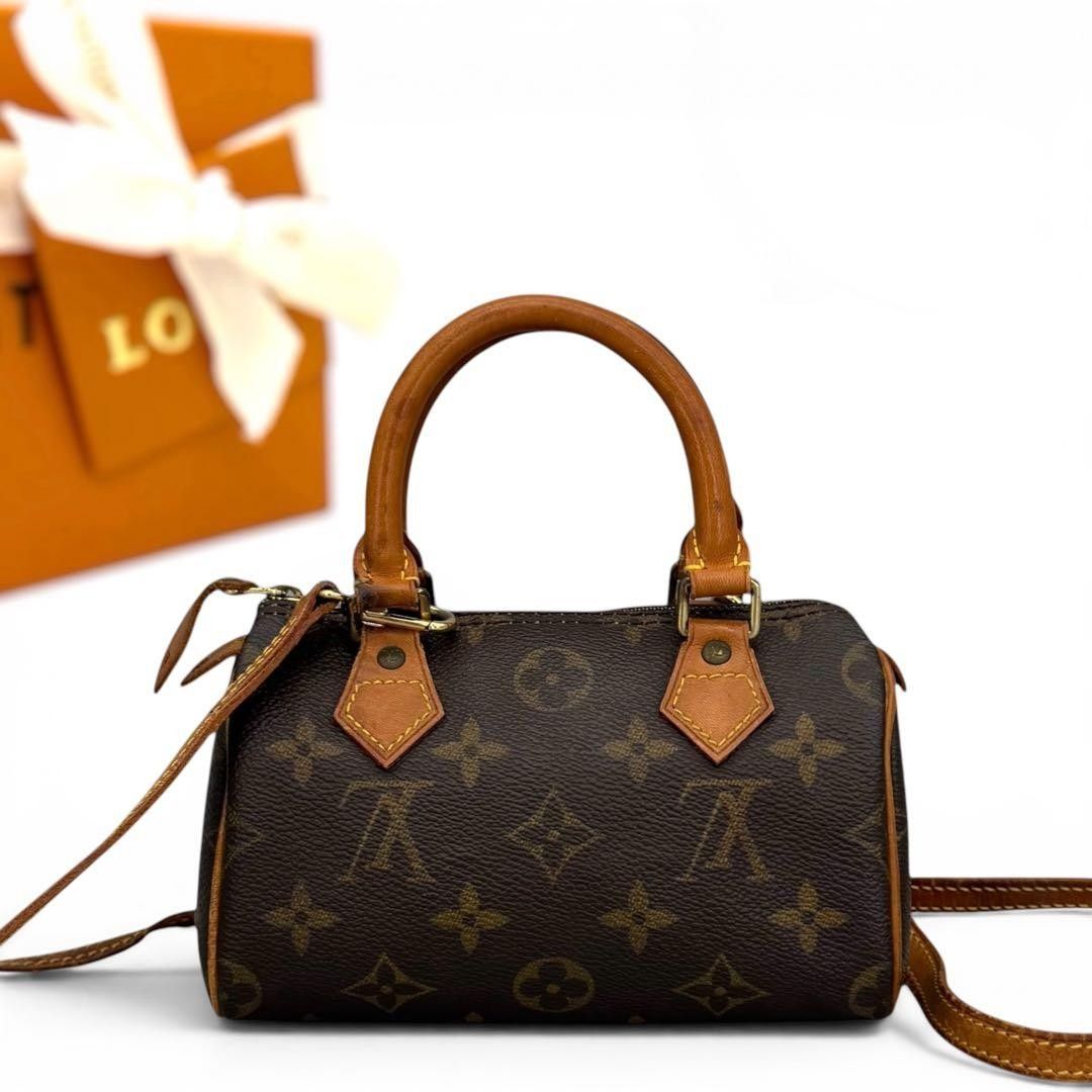 ルイヴィトン　モノグラム　ミニスピーディ　ハンドバッグ　ショルダーバッグ LOUIS VUITTON ポーチ 2WAY