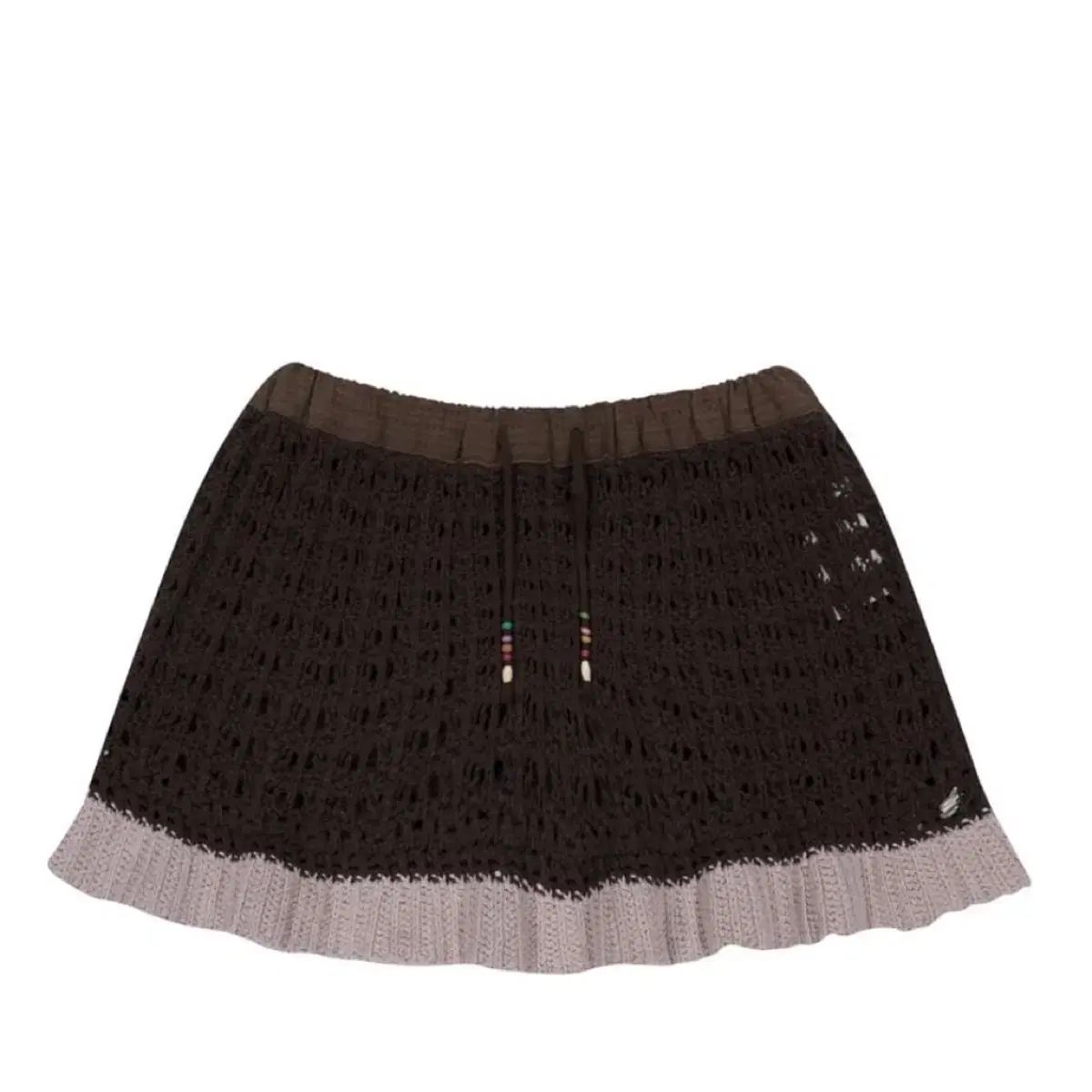 ISSEY MIYAKE（イッセイミヤケ）LAYERED KNIT SKIRT BROWN